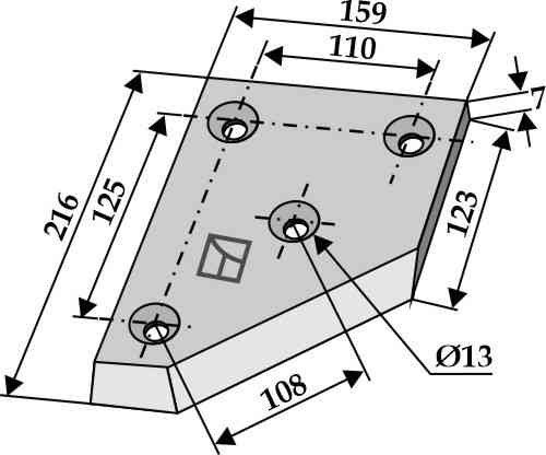 Left-side corner knife