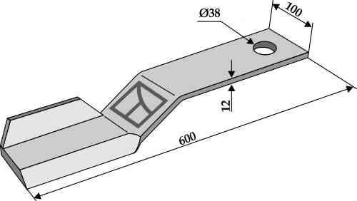 RDM Parts Kniv, højre egnet til Mc Connel 7770702