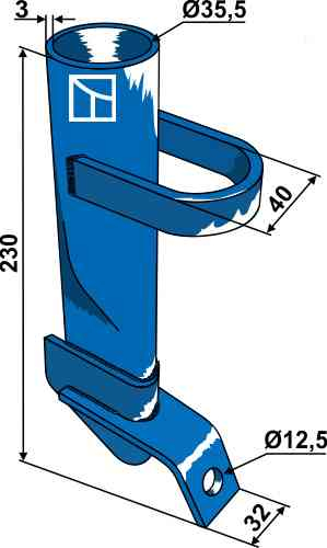 Seed tube fitting for Köckerling 632534