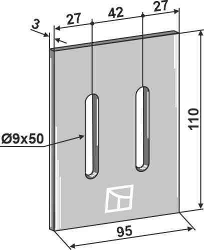 Afskraber for pakkevalse 51-m202l