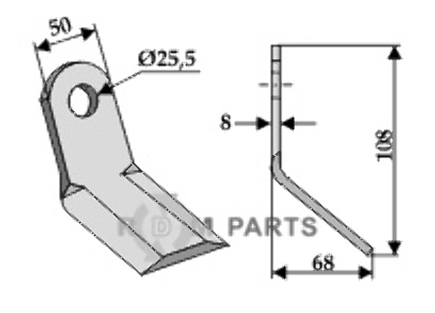 RDM Parts Y-blade fitting for Berti C5008/1838