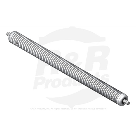 Roller - grooved machined aluminum