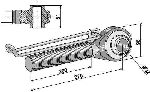 Tie-rod M42x3 - 200 Tie-rod M42x3 - 200