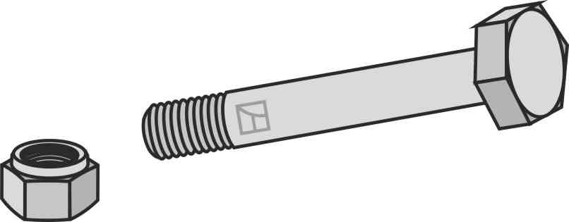 Schraube mit sicherungsmutter - m12x1,75 - 10.9 63-dÜc-903 Schraube mit sicherungsmutter - m12x1,75 - 10.9 63-dÜc-903