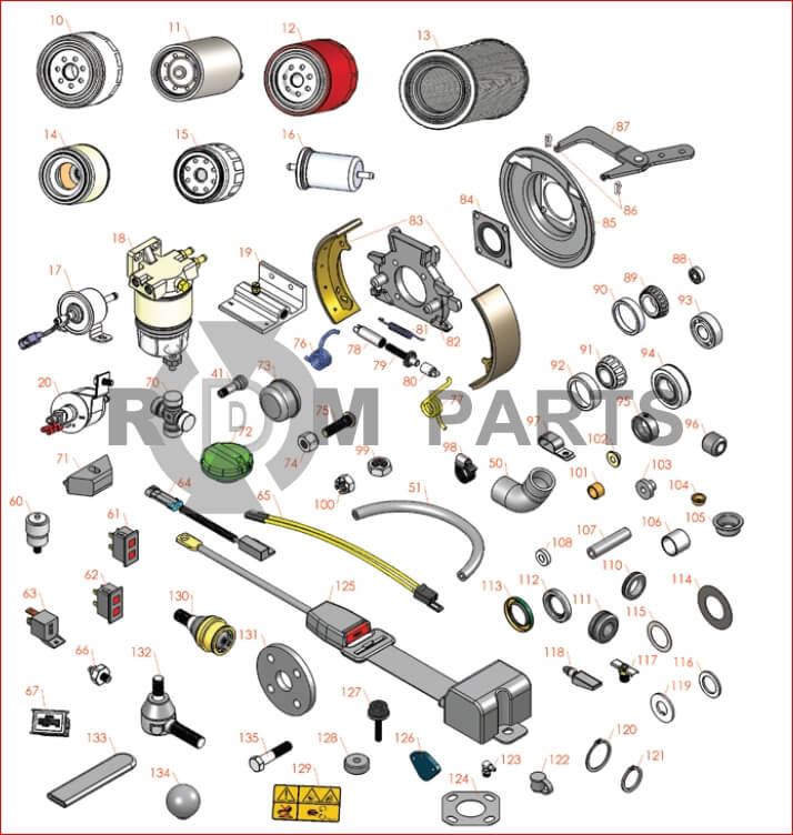 Replacement parts for Toro 3280D Traction unit Model 30344 (2WD) 30345  (4WD)