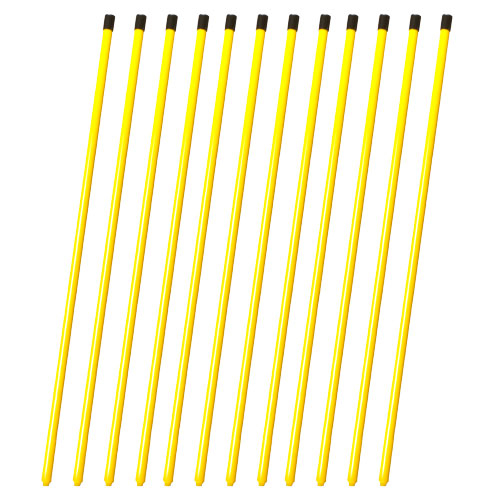 Wood handles - 48" yellow set/12