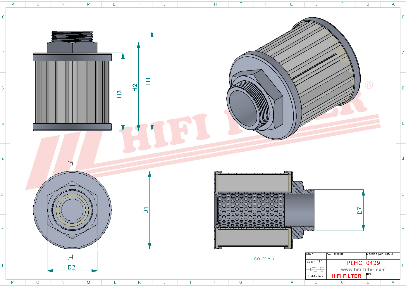 Hydraulic filter passend voor match filter 3246214