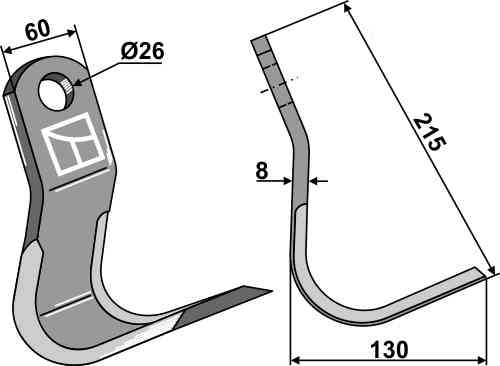 RDM Parts Y-blade fitting for Kuhn JX136098