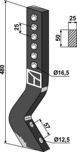 Tiefenlockerer-Zinken geeignet für Simba P12588 Tiefenlockerer-Zinken geeignet für Simba P12588