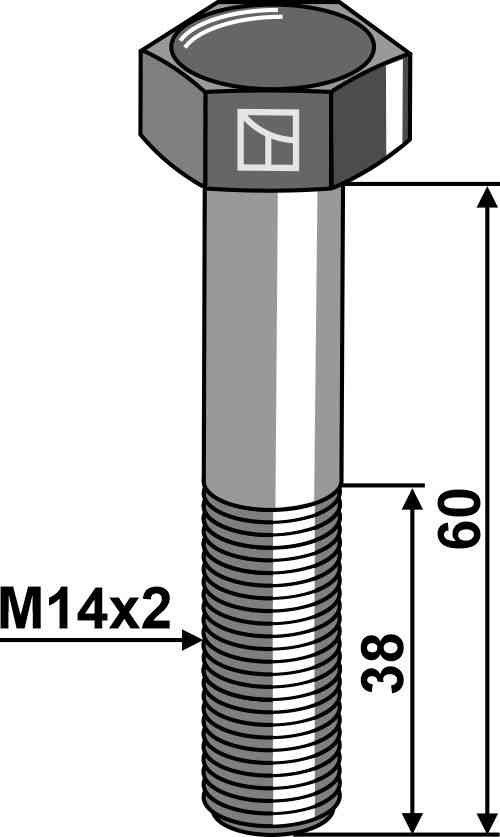 Shear bolt M14 without nut