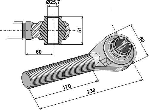 Tie-rod M 40 x 3