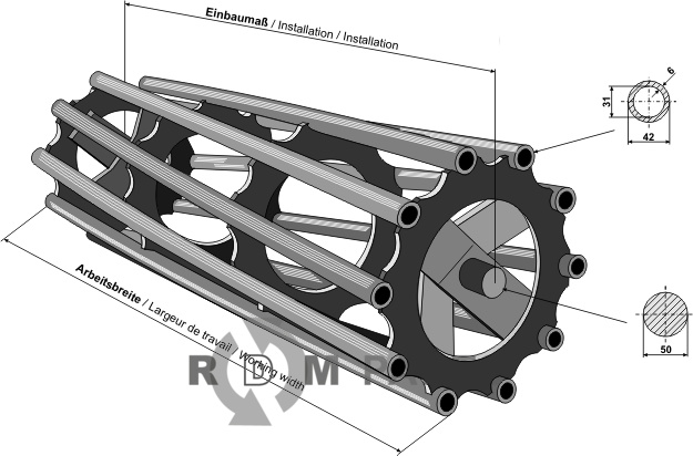 Tubular packer roller 3000