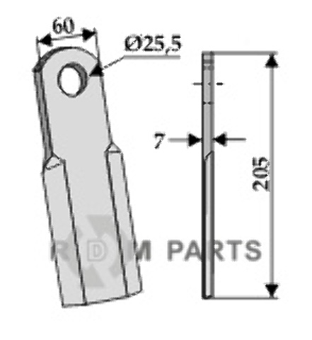 RDM Parts Lige klinge egnet til Seko 333 005