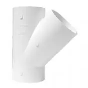 T-stuk 45° - inwendig lijm - PVC drukfitting dunwandig