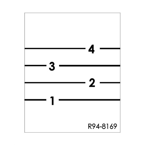 Decal - front roller bkt position
