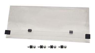 Fold down windshield, clear, acrylic