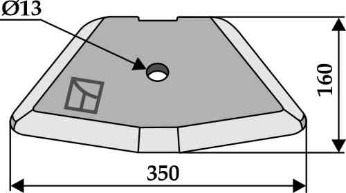 Spade-blades fitting for Vicon 900.67.430