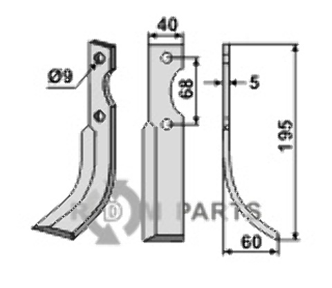 Blade, right model fitting for Benassi Z3 - 6CM002