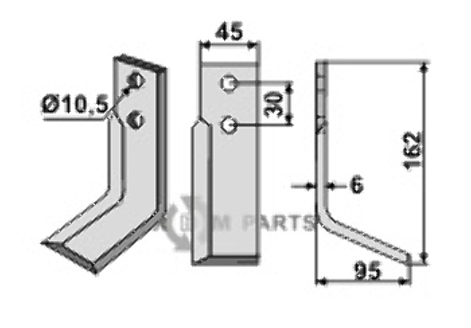 Blade, right model fitting for M.A.B. Bocchini 5161