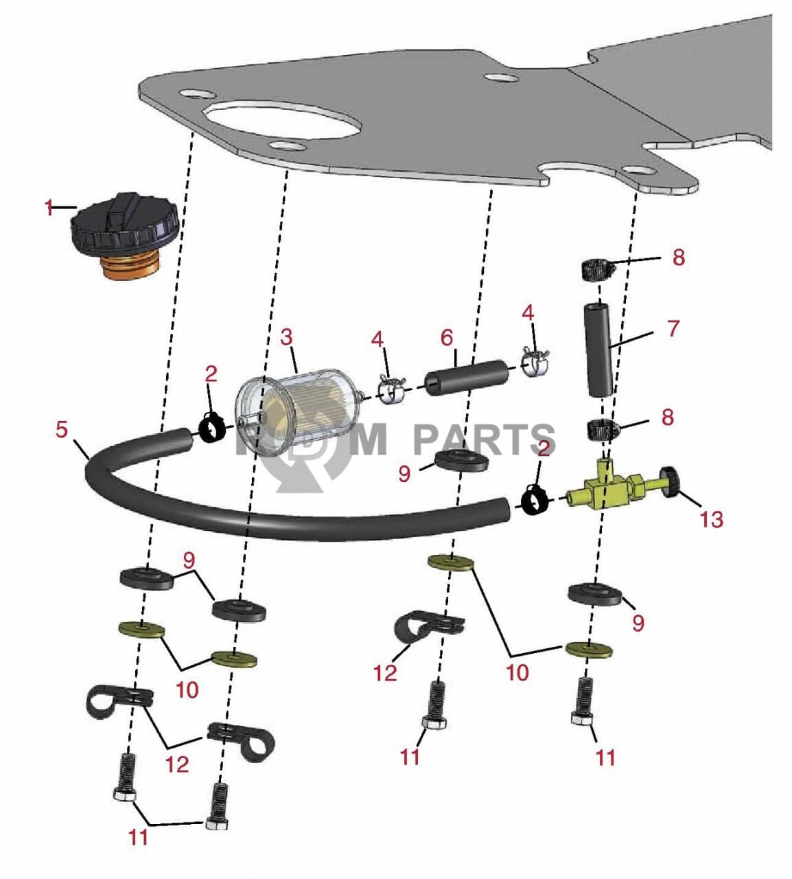 Replacement parts for Toro 3050 Fuel Tank