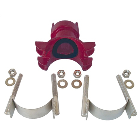 Leemco saddle - 8 x 2 lateral for lv-valve double ss strap