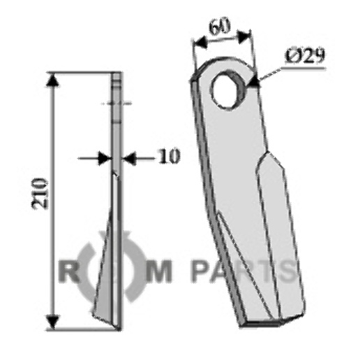 RDM Parts Klapper - venstre