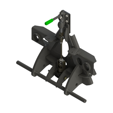 Fast connect hitch to fit finish grader - black
