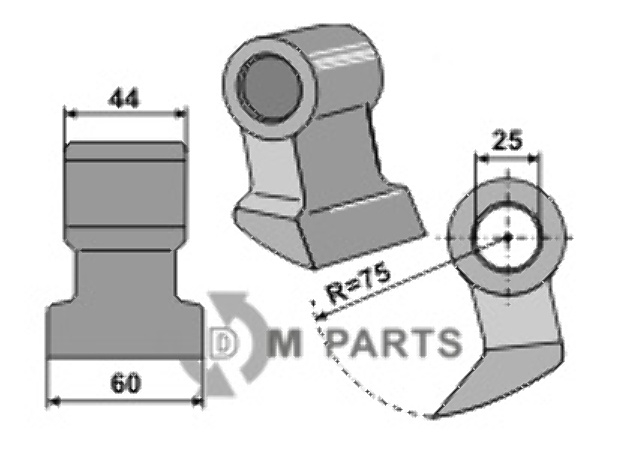 RDM Parts Pruning hammer fitting for Agrimaster 3008045
