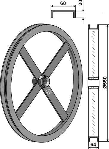 U-profile ring - right inside