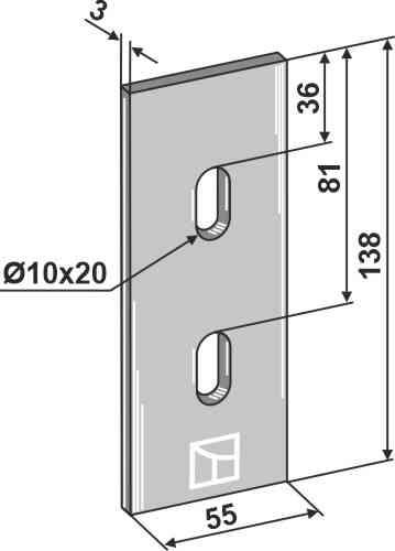 Afskraber for pakkevalse 51-l111