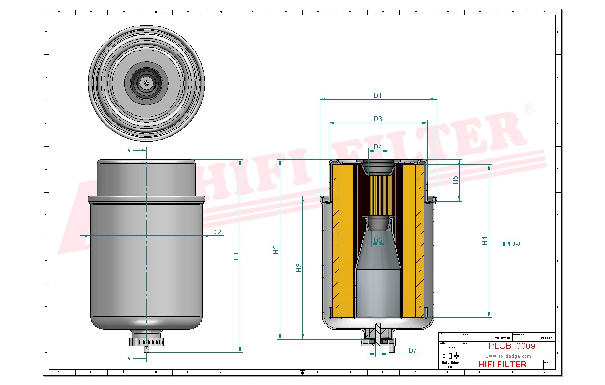 Fuel water separator filter passend voor claas 0021526170