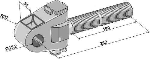 Stangkop M36x3 Stangkop M36x3