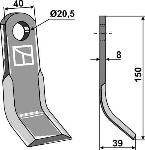 RDM Parts Y-klinge egnet til Orsi 23042