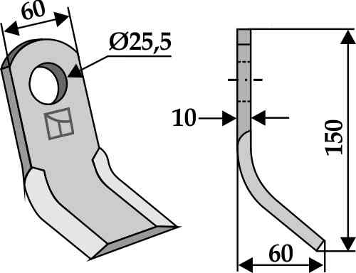 RDM Parts Y-klinge egnet til Quivogne CTX50150