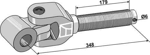 Swivelling tie-rod Ø36