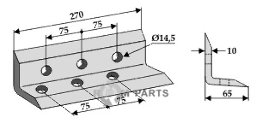 RDM Parts Mes voor grachtenfrees