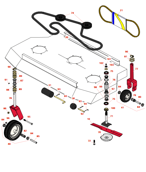 Toro Groundsmaster 322-D Rotary Decks & Attachments