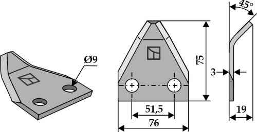 Food mixer knives fitting for Strautmann 60644506