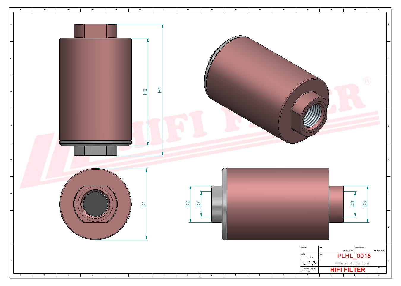 Hydraulic filter passend voor granit 1006765480