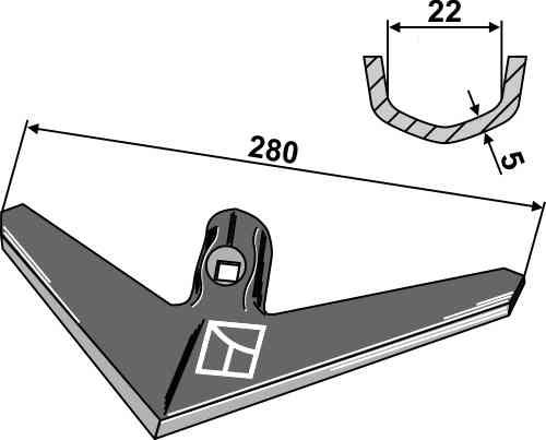 Sweep share fitting for Lemken Kompaktor 3374357 Sweep share fitting for Lemken Kompaktor 3374357