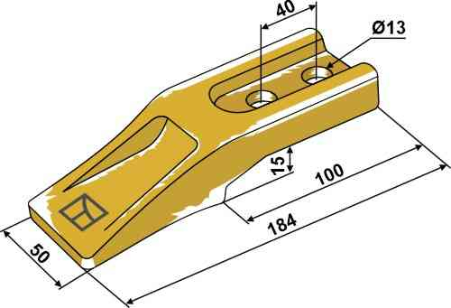 Standard teeth for front loader shavel