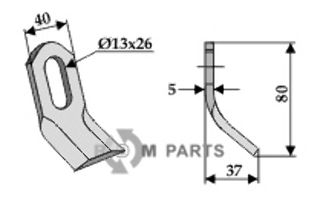 RDM Parts Y-klinge egnet til Breviglieri 51118