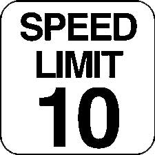 Sign - speed limit 10