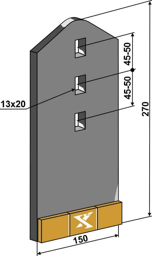 Wearing part fitting for Väderstad 425587