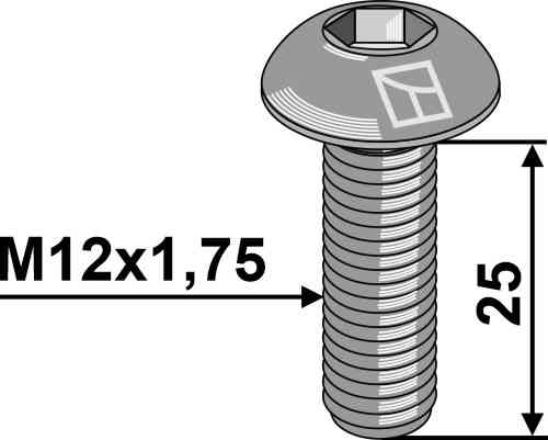 Flachrundschraube mit Innensechskant geeignet für Kuhn 80101225
