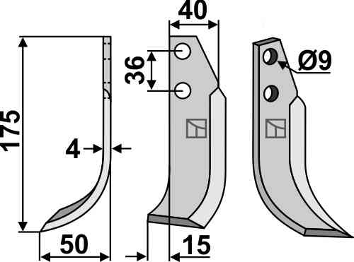 Fräsmesser, linke Ausführung geeignet für Tielbürger KB-001-006