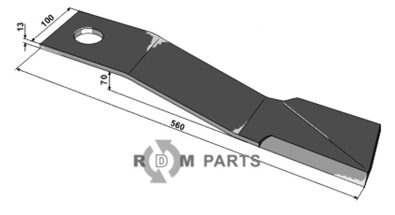 RDM Parts Messer 560mm - rechts geeignet für Bomford 00764664