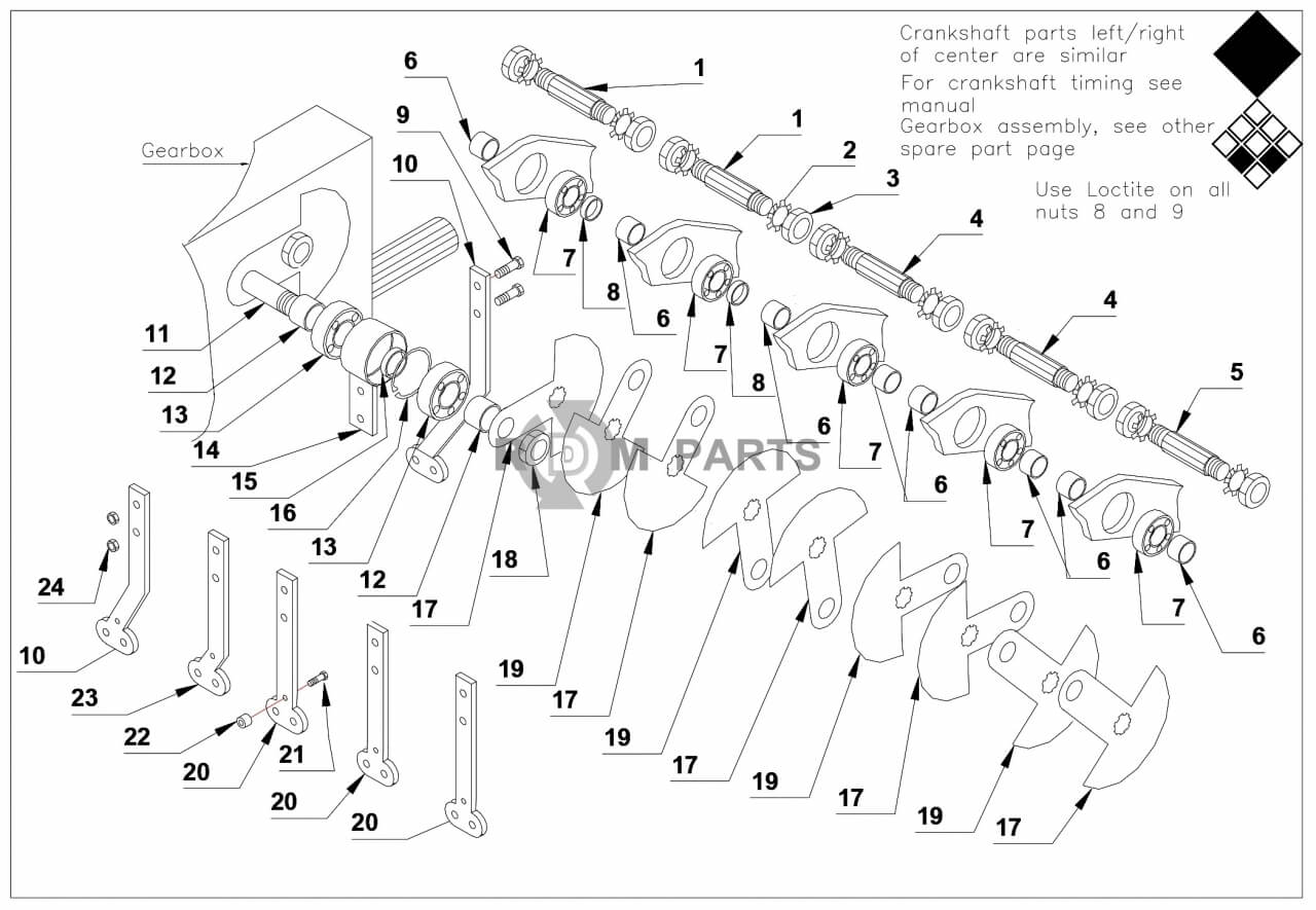 Replacement parts for VD7117 Krukas