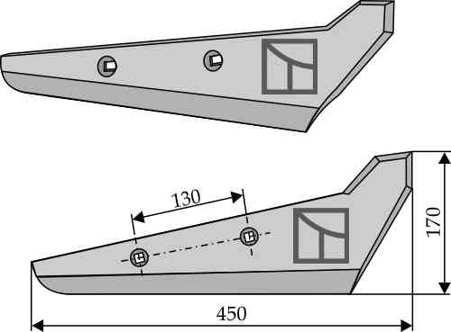 Beet lifter share, right model