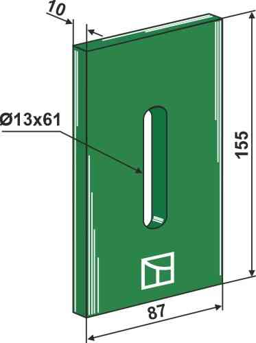 Greenflex kunststof afstrijker voor pakkerrol 53-k300